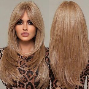 Human hair blend blonde with platinum blonde highlights wig.